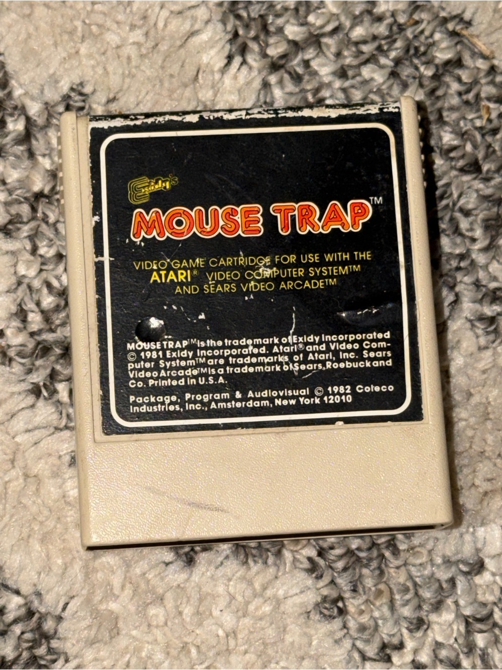 Coleco Vision Mouse Trap Video Game Cartridge Vintage Classic Used Pre Owned MTG